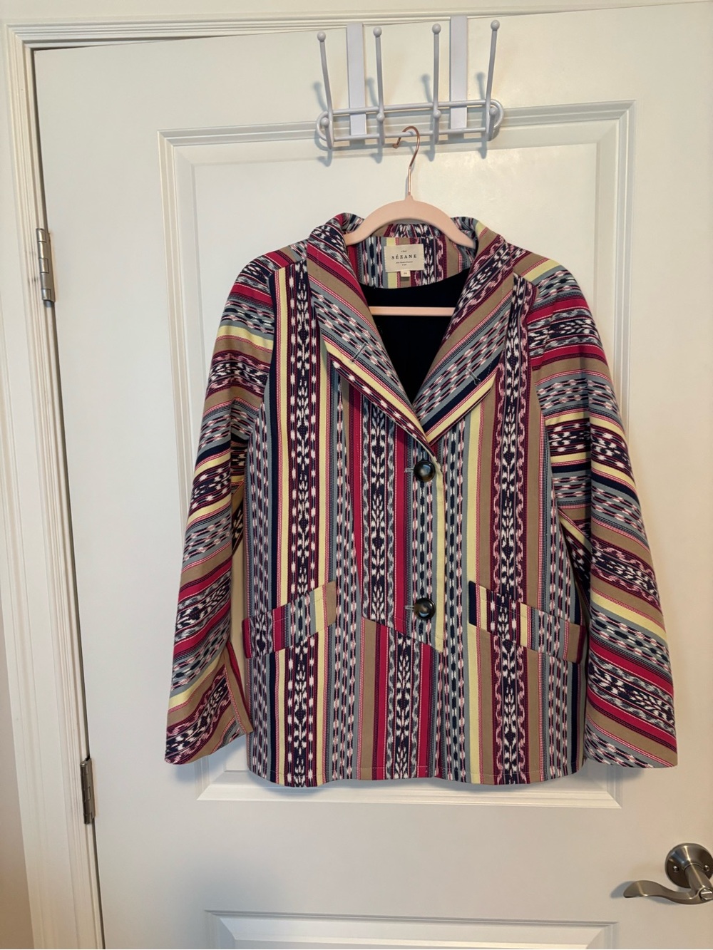 38 NWOT from Paris Sezane Rue Saint-Fiacre multi colored ladies jacket